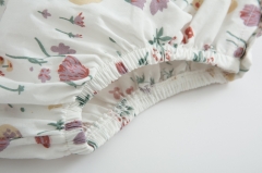 baby/toddler girl condole belt romper with flower print in summer