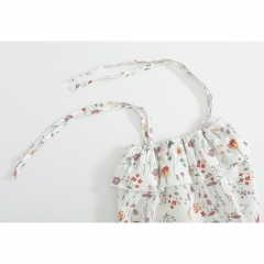 baby/toddler girl condole belt romper with flower print in summer