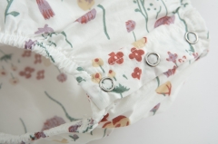 baby/toddler girl condole belt romper with flower print in summer