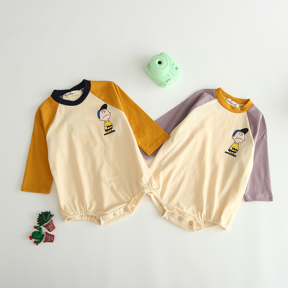 cartoon snoopy boy design long-sleeve one-piece for baby in fall