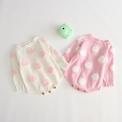 wholesale boutique baby sweater romper for autumn in 0-2 years