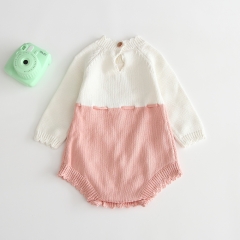 handmade bubble ball long-sleeve romper for 0-2 years baby autumn clothing
