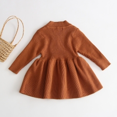 new arrival long-sleeve knitting dress for baby in autumn