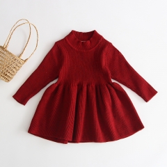new arrival long-sleeve knitting dress for baby in autumn