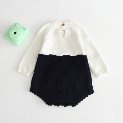 handmade bubble ball long-sleeve romper for 0-2 years baby autumn clothing