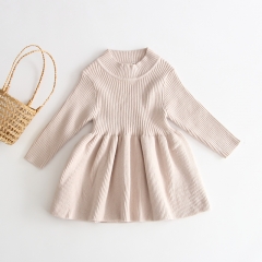 new arrival long-sleeve knitting dress for baby in autumn