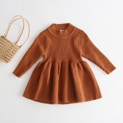 new arrival long-sleeve knitting dress for baby in autumn