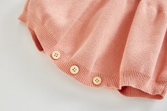 hot sale cotton butterfly sleeve design knitting sweater romper in 3 colors for baby 0-2 years in winter wholesale