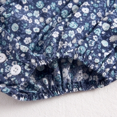 Newborn Baby Girl Kids 2pcs Set Flying Sleeve Floral Print One Piece Romper Jumpsuit and Headband Outfit Children Clothes Wholesale