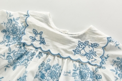 0-24M Flower Infant Newborn Baby Girl Romper Long Sleeve Jumpsuit Playsuit Navy Collar Floral Autumn Baby Girl Clothes Wholesale
