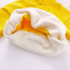 Infant Autumn Cotton Long Sleeve Jumpsuit Cute Baby Clothes Little Yellow Duck Triangle Hooded Romper Wholesale