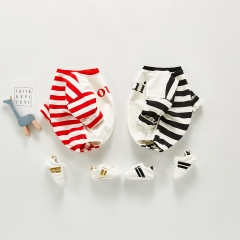 2020 Autumn New Design The Newborn Baby Triangle Clothing Romper Fashion Round Collar Baby Conjoined Bodysuit Letter Printed Wholesale