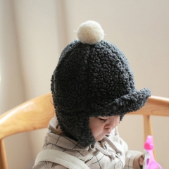 autumn and winter babies hat with Teddy bear plush ear wholesale