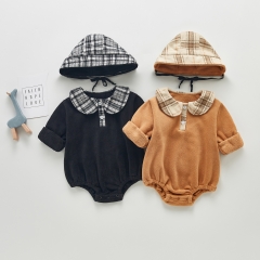 Newborn Baby Girls Bodysuit Girls' Baby One-Piece Suit Full Sleeve Cotton Triangle Jumpsuit Bodysuit Wholesale
