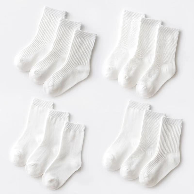 Autumn and winter new children's socks pure cotton boneless student ...