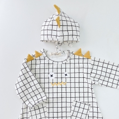 Angoubebe 211H24 Classic White & Black Grid Romper Wholesale