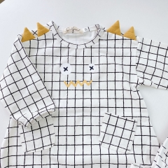 Angoubebe 211H24 Classic White & Black Grid Romper Wholesale