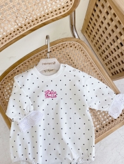 Angoubebe 211H23 Baby Girl Spring Black Dots Cotton Romper Wholesale