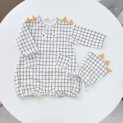 Angoubebe 211H24 Classic White & Black Grid Romper Wholesale