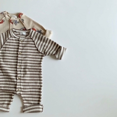 Baby Clothes Romper 2021 waffle pattern fiber beautiful print 0-24 Months bodysuit Wholesale