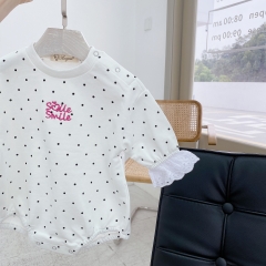 Angoubebe 211H23 Baby Girl Spring Black Dots Cotton Romper Wholesale