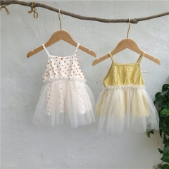Fashion Children Girl High Quality Party Dress Sleeveless Clothing Wholesale