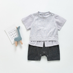 baby boy short sleeve false 2 pieces garments wholesale