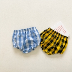 two pieces summer new arrival baby girls boys unisex clothes plaid sets wholesale