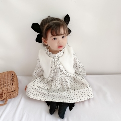Baby Girl Long Sleeve Little Floral Printed Party Dress Wholesale