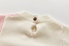 Baby Girl Tassel Trim Spliced Knit Bodysuit Wholesale