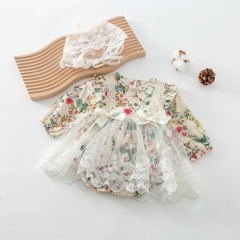 Baby Girl Floral Mesh Dress Wholesale