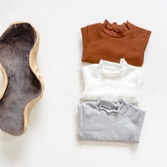 Baby Unisex Solid Baseshirt In Spring Autumn Winter Wholesale