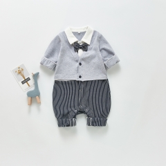 Baby Boy False 2-pieces Stitching Styles Jumpsuit In Autumn Wholesale