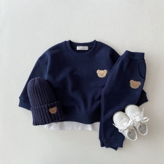 Baby Unisex Round-collar  Bear Cartoon Sets Wholesale