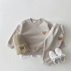 Baby Unisex Round-collar  Bear Cartoon Sets Wholesale