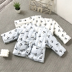 Baby Girl Cherry Print Quilted Winter Cute Coat Wholesale