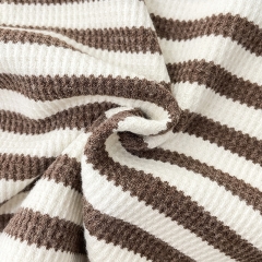 Baby Unisex Waffle Strips Top+ Pants Winter Sets Wholesale