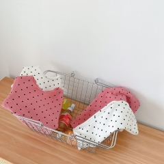 Baby Girl Screw Thread Dot Comfy Home Wearing Sets Clothes Wholesale