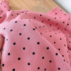 Baby Girl Screw Thread Dot Comfy Home Wearing Sets Clothes Wholesale