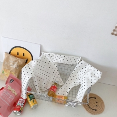 Baby Girl Screw Thread Dot Comfy Home Wearing Sets Clothes Wholesale