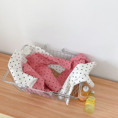 Baby Girl Screw Thread Dot Comfy Home Wearing Sets Clothes Wholesale