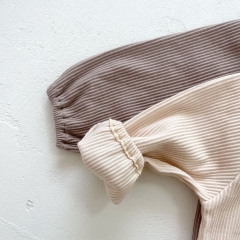 Baby Unisex Solid Spring & Autumn Cotton Softness & Comfy Sets Wholesale