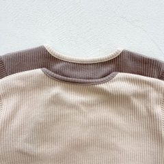 Baby Unisex Solid Spring & Autumn Cotton Softness & Comfy Sets Wholesale