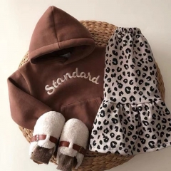 Baby Unisex Letter Embroidery Hoodie In Spring & Autumn Wholesale