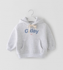 Baby Unisex Letter Print Hoodie In Spring Wholesale