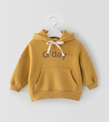 Baby Unisex Letter Print Hoodie In Spring Wholesale