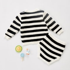 Baby Boy Stripped Hoodie Knitwear Outfit Wholesale