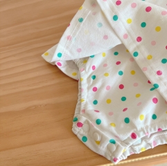 Baby Girl Dot Print Sleeveless Dress Romper Wholesale