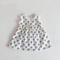 2022 baby clothes babies' cotton short-sleeved triangle romper for baby girls summer sister clothes children skirt wholesale