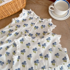 2022 baby clothes babies' cotton short-sleeved triangle romper for baby girls summer sister clothes children skirt wholesale